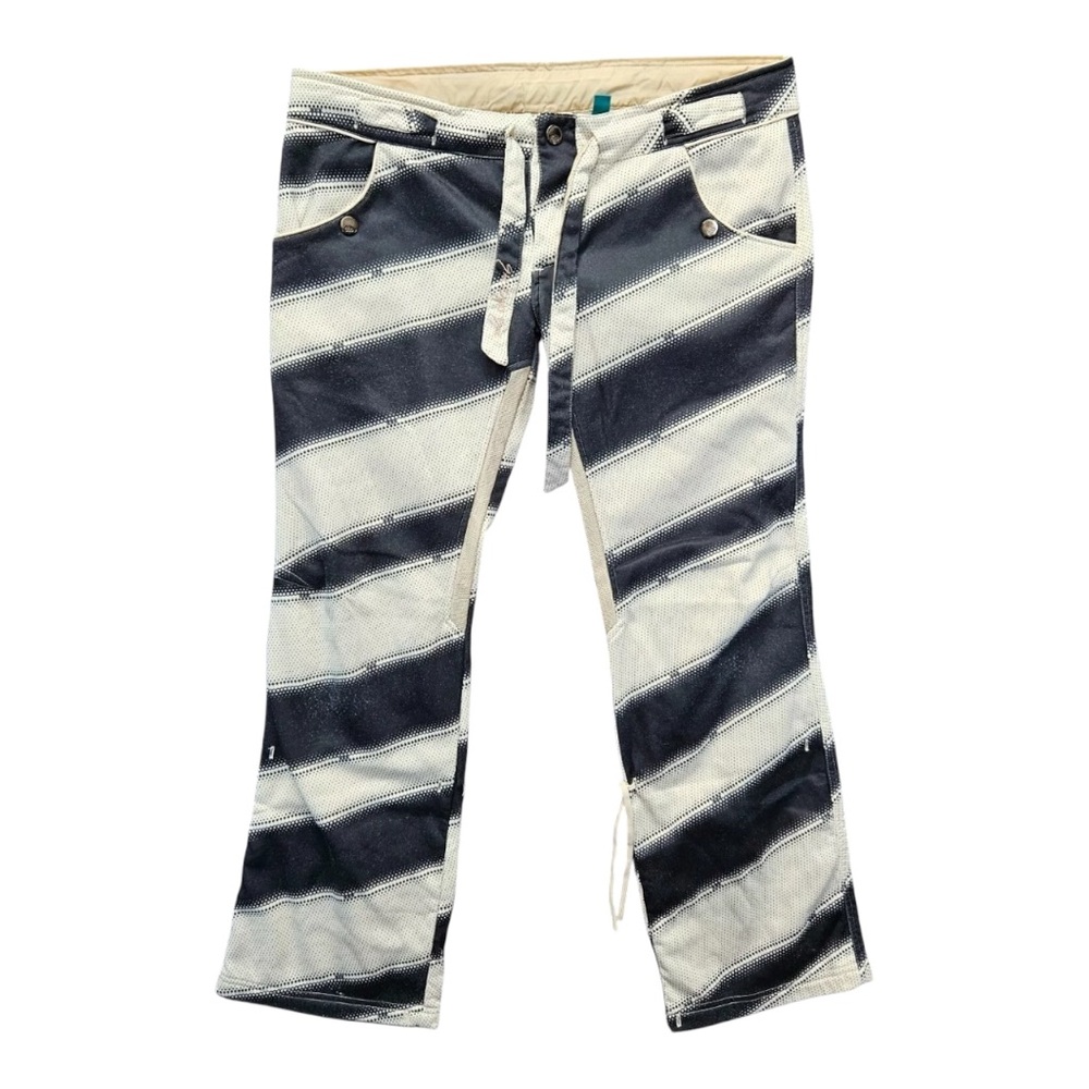 Women’s Fleece Pants liner for 686 snow ski pants EUC Size L Stripped Print